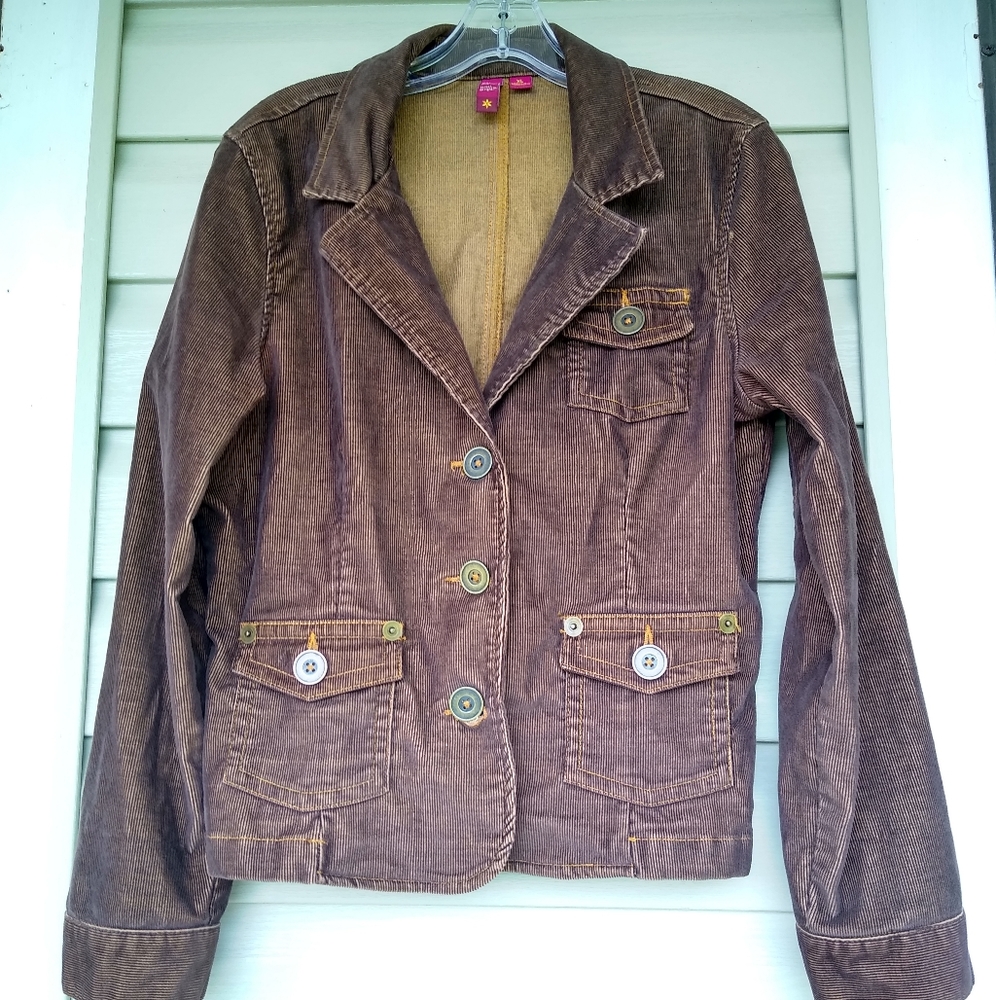 SO Corduroy Jacket Brown Sz XL